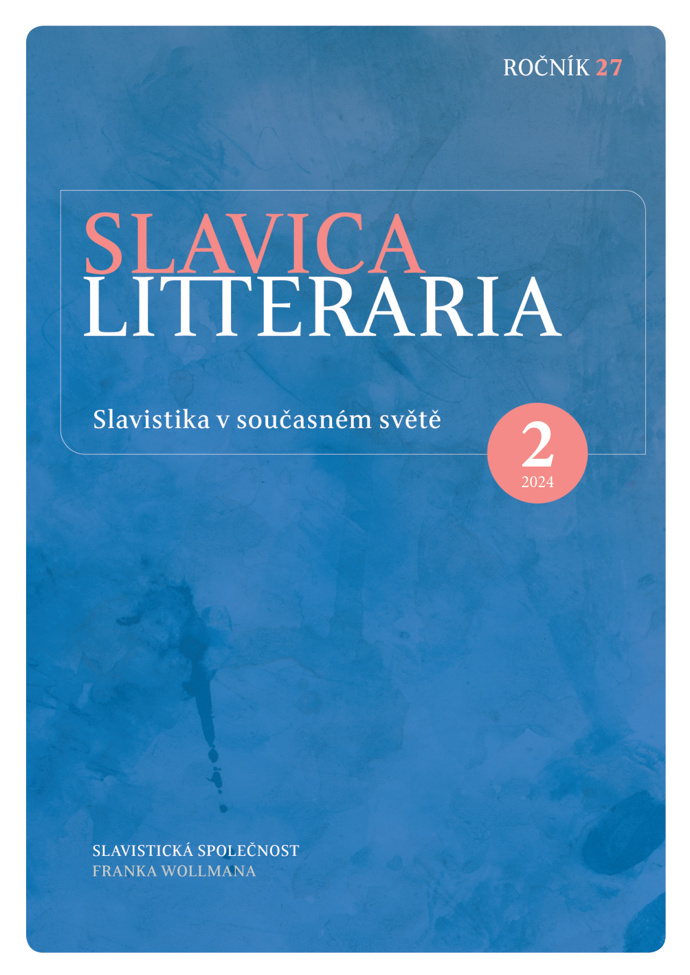 Slavica litteraria. Current issue cover